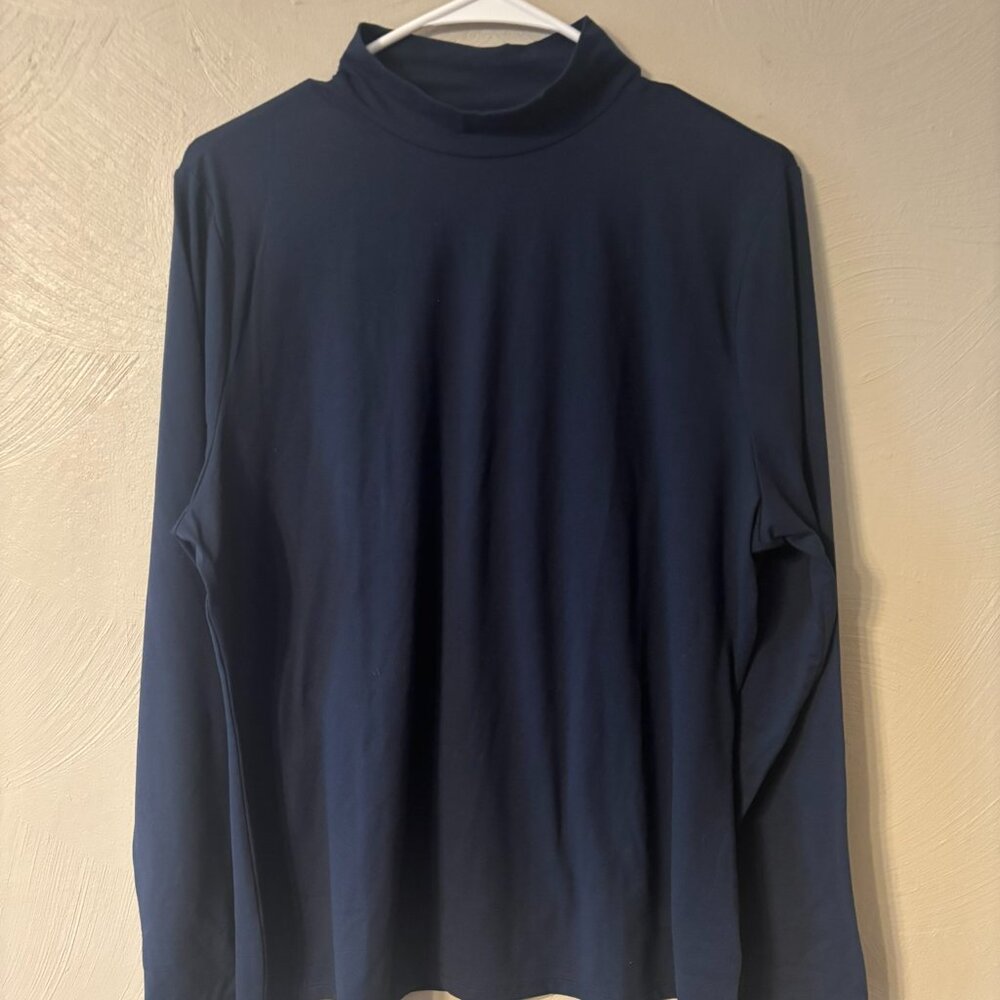 32 Degrees Heat Women's XXL Shirt Blue Lightweight Long Sleeve Compression